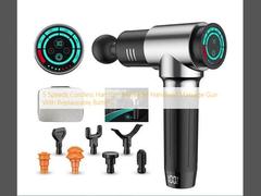 5 Speeds Cordless Hammer Massager Handheld Massage Gun With Replaceable Battery