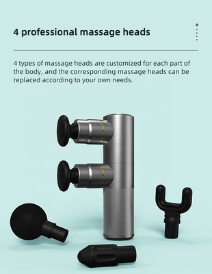 5 snelheid 2 hoofd Smart Fascia Massage Gun Oplaadbare Smart Fascia Massager