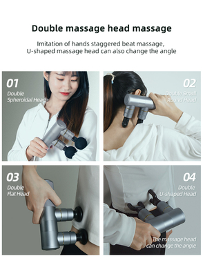 5 snelheid 2 hoofd Smart Fascia Massage Gun Oplaadbare Smart Fascia Massager