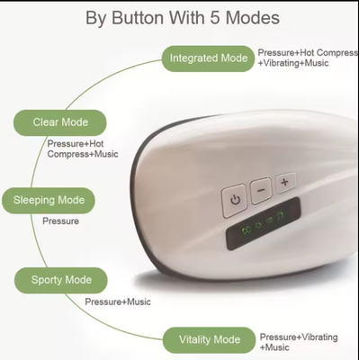1200mAh batterijcapaciteit Oogmassageur met 3 massagemodi en trillingsfunctie