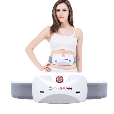 Witte elastische buikvibratie gordel 50Hz-60Hz Buikmassage gordel