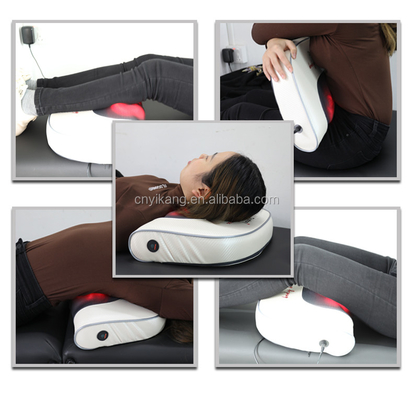 36W verwarmd massagekussing 4 Mode Vibrerend Massagekussing PU-leer bedekt