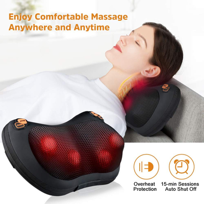 36W verwarmd massagekussing 4 Mode Vibrerend Massagekussing PU-leer bedekt