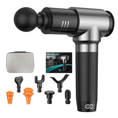 Krachtig oplaadbaar koolstofvezelmassagepistool met verstelbare arm en LCD-scherm 9,8 x 7,9 x 2,4 inch