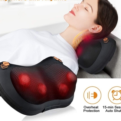 PU leer Shiatsu kussen massager Vibrerend nekkussen met automatische uitschakeling