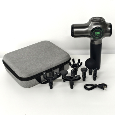 Professionele krachtige massage pistool met 99-snelheid en 8 massagekoppen LCD Touch Fascia pistool