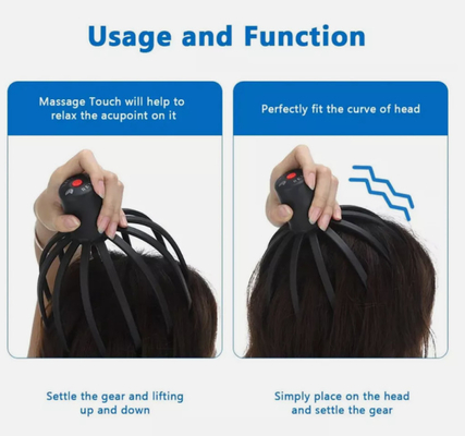 Geschikt voor hoofd / hoofdhuid verstelbare band octopus klauw hoofdhuid massager met aangepaste kleur logo