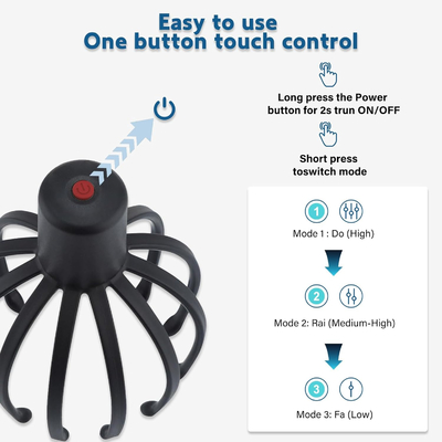 Geschikt voor hoofd / hoofdhuid verstelbare band octopus klauw hoofdhuid massager met aangepaste kleur logo