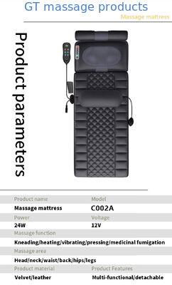 Instelbare Intensiteitsniveaus Massagemodi Opvouwbare Massagematras voor Gepersonaliseerd Therapiesysteem op Kantoor Automatische Uitschakeling